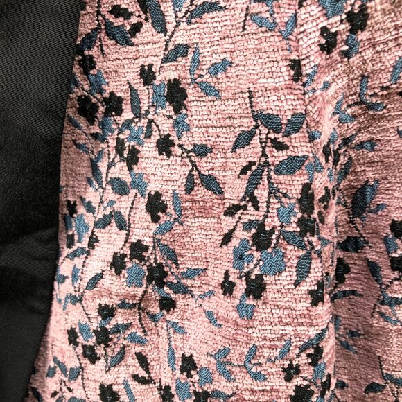 Zadig & Voltaire Pink Floral Blazer Womens 34 (2) Textured Velvet One Button - Picture 11 of 15